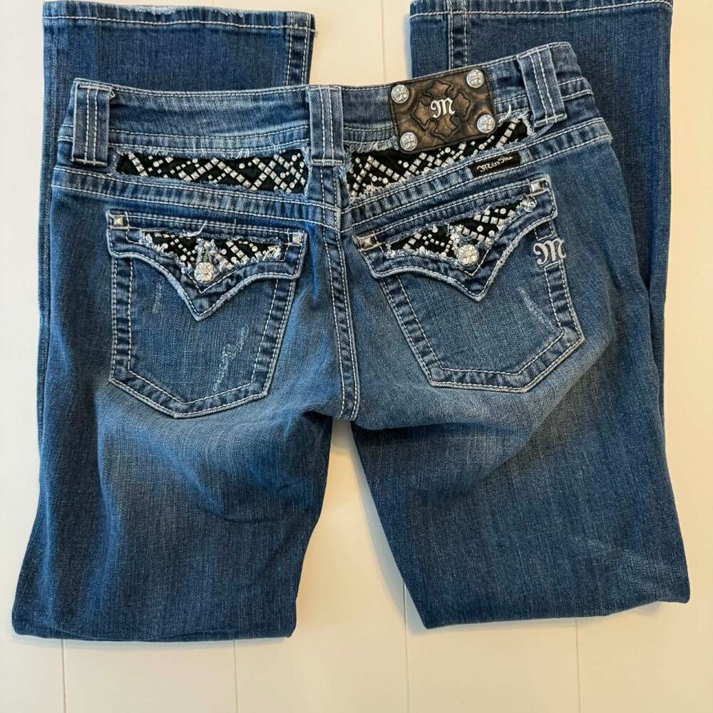 Miss Me Bootcut Jeans | Size 29R | 31” Inseam | Embellished Western Denim | JES - Picture 2 of 10
